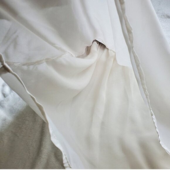 Peter Pan Collar Sleeveless Blouse Cream & Black | Size Small - Picture 5 of 10